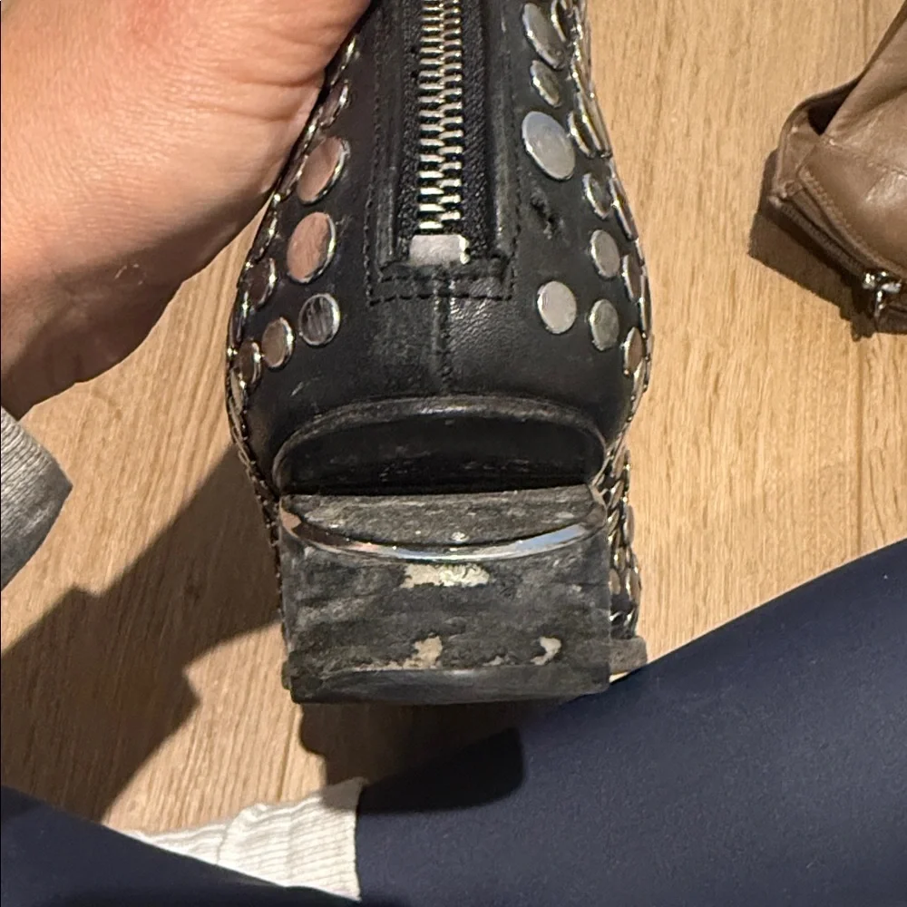 Studded Alexander Wang Black Ankle Boots - Picture 4 of 4